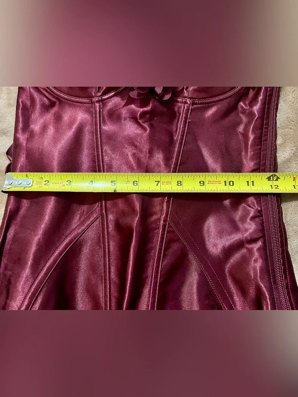 NWT  Adore Me Laurin Low Cut Corset Windor Wine - US Small